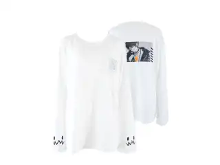 【或世イヌ】 2024誕生日　Tシャツ＆ネックレス サインメッセージカードセット 白