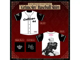 【先行発送】Mori Calliope 2nd Concert "Grimoire"ライブグッズ Baseball Shirtの公式画像