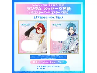 『hololive SUPER EXPO 2023』ホロスターズ+ホロスターズEnglishランダムグッズ ランダム メッセージ色紙 (ホロスターズ＋ホロスターズEN)