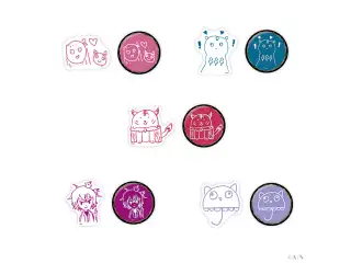 【XSOLEIL 1st Anniversary】缶バッジ&ステッカーセット 狂蘭 メロコ