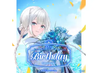 栞葉るり誕生日グッズ＆ボイス2025 箔押し缶バッジ&チェキ風カード