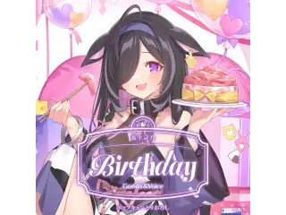 夜牛詩乃誕生日グッズ＆ボイス2025 箔押し缶バッジ&チェキ風カード