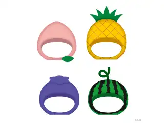 【にじぬいグッズ】にじぬいかぶりもの ピーチの公式画像