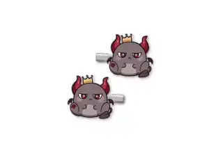 あくび・でもんすぺーど ハーフアニバーサリー アクリルヘアクリップ（2個入り）の公式画像