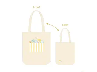 【よいゆめ Half】ポケット付きトートバッグ 蝸堂みかる