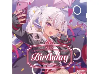 魔使マオ誕生日グッズ＆ボイス2025 箔押し缶バッジ&チェキ風カード