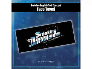 【再販売】「hololive English 2nd Concert -Breaking Dimensions-」 ライブグッズ hololive English 2nd Concert Face Towel