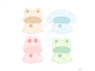 【にじたうんかすたむ おうちすたいる】フードつきポンチョ べーじゅの公式画像