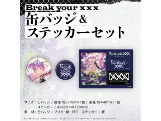 常闇トワ1stソロライブ「Break your ×××」ライブグッズ 缶バッジ&ステッカーセット