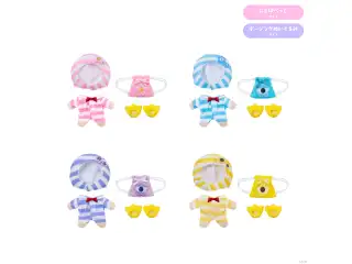 【なついろスタイル】わくわくにじぱぺスイミングセット・マリンボーダー ピンク【にじいろクローゼット】の公式画像