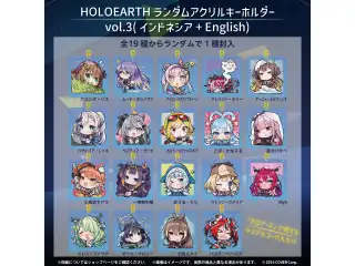 HOLOEARTH ランダムアクリルキーホルダー vol.3（インドネシア+English）の公式画像