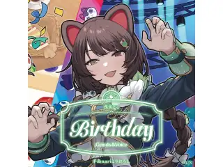 戌亥とこ誕生日グッズ＆ボイス2025 箔押し缶バッジ&チェキ風カードの公式画像