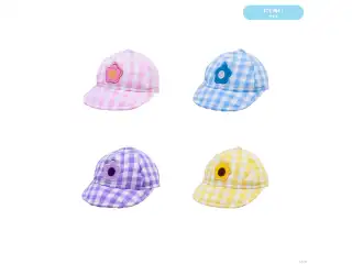 【なついろスタイル】にじぬいギンガムキャップ ピンク【にじいろクローゼット】の公式画像