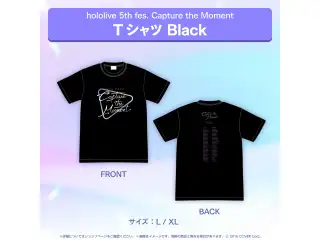 『hololive 5th fes. Capture the Moment』ライブグッズ Tシャツ Black Lの公式画像
