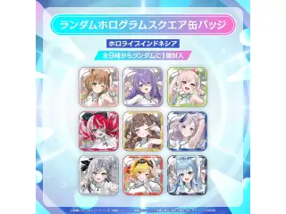 【事後通販】hololive SUPER EXPO 2026 イベントグッズ ランダムホログラムスクエア缶バッジ ホロライブインドネシアの公式画像