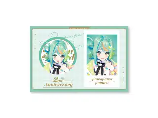 あおぎり高校 ぷわぷわぽぷら 2周年記念グッズ チェキ風カード＆缶バッジセット