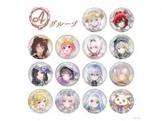 【ART OF NIJISANJI】ランダムマット箔押し缶バッジ Aグループ