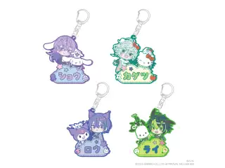 【Dytica×サンリオキャラクターズ】おなまえラバーキーホルダー 伊波ライ×ポチャッコの公式画像