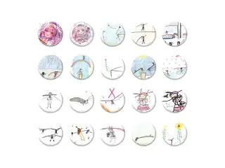 あおぎり高校 千代浦蝶美 1st ONE-MAN LIVE 「illusion」グッズ 蝶美描き下ろしイラストトレーディング缶バッジ