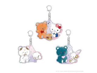 【3SKM×サンリオキャラクターズ】オーロラアクリルキーホルダー ヤミー×ハローキティ