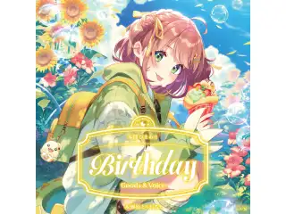 本間ひまわり誕生日グッズ＆ボイス2026 箔押し缶バッジ&チェキ風カード