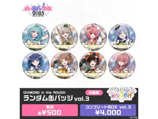 【事前販売】DIAMOND in the ROUGH　ランダム缶バッジ vol.3コンプリートBOX